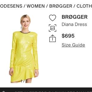 B BROGGER Diana Dress- Canary